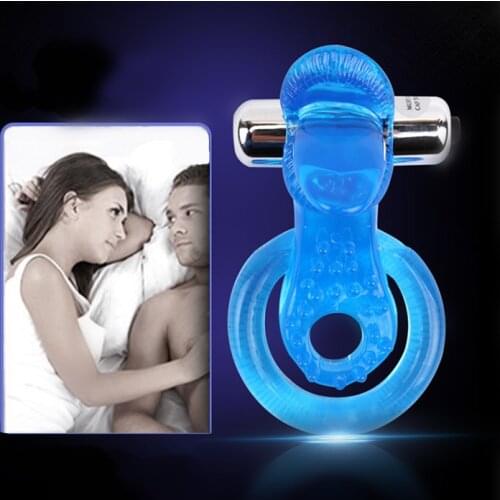 Male Stretchy Triple Lasting Time Vibrator Delay Ejaculation Double Stimulate Vagina Orgasm Adult Sex Toy For Couple
