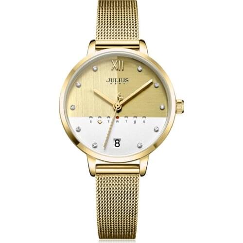 New Real Multi-functions Julius Lady Womens Watch Japan Mov't Fashion Hours Bracelet Business Clock Girls Birthday Gift Box