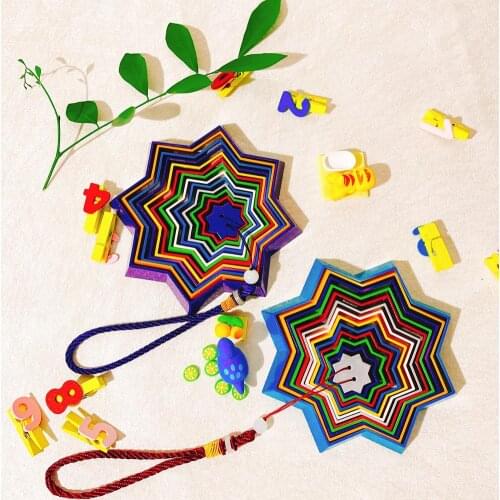 Falling Star Tower Wind Chime Ornament Blue-green Pendant Sleep Aid Decompression Christmas Gift Wind Chime Decoration 2021