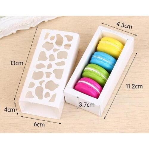 Hollow Macaron Box Cupcake Container Valentine Chocolate Packing Wedding Baking Package Macaron Packing Paper#135