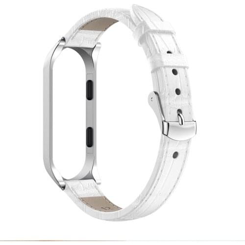 Smart Band Strap For Xiaomi Mi Band 4 3 Leather Wristband Bracelet Replacement For Xiaomi Band 4 for MiBand 3 Watch Belt Strap