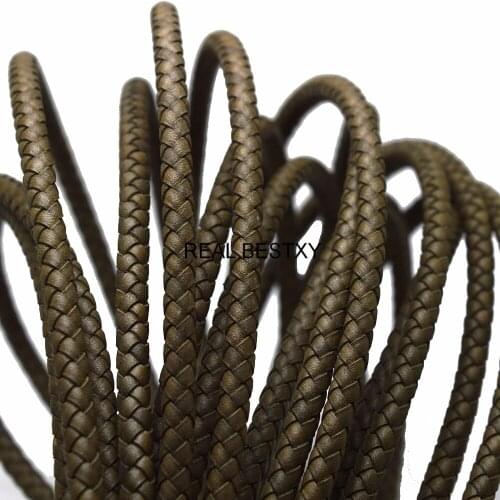 Approx : 5.3mm Genuine Round Leather Cords Real Leather Strings for Jewelry Making Leather Cords DIY Wholesale Cords Strings
