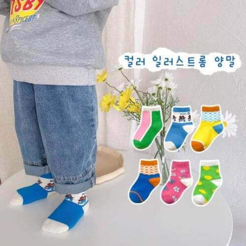 Cute Cartoon Baby Boy Socks Spring summer Cotton Toddler Girl Socks Soft Children Socks 3 Pairs/lot Infant Socks