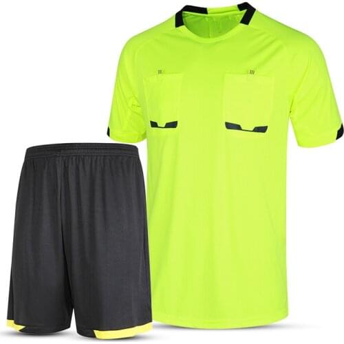 Football jerseys 2018 men referee uniform short football professional soccer tracksuit thailand referee judge uniform custom kit