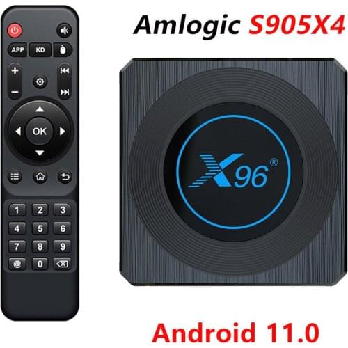 2021 X96 X4 Amlogic S905X4 Smart TV Box Android 11 4G RAM 64G ROM 100M Dual Wifi BT4.1 4K Youtube Media Player Set Top Box