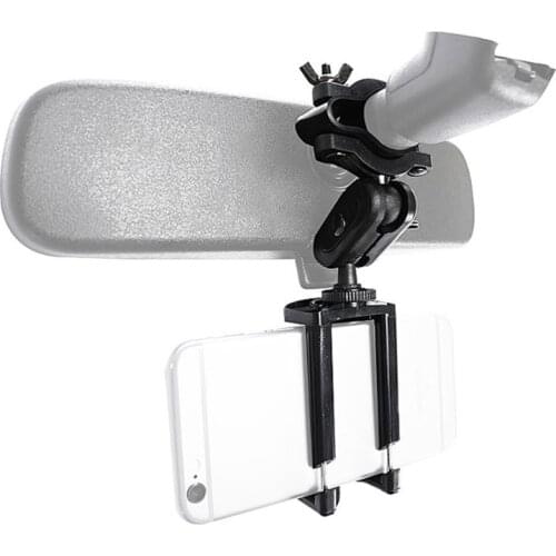Universal Car Phone Holder Adjustable Rear View Mirror Mount Stand for Mobile Phone GPS Display Bracket Accessories