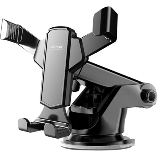 Universal Gravity Phone Stand Mirror Pad Suction Cup Dashboard Car Holder 360 Rotatable Outlet Air Vent Mount Bracket 4.0-7.2in