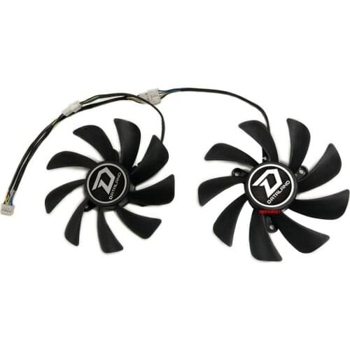 2Pcs/Set Alternative 100MM(95mm) PLD10015B12H GPU Cooler For Radeon PowerColor DEVIL RX 590 8G V2 Video Card As Replacement