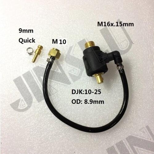 M16x1.5mm to DKJ10-25 Dinse M10 Adaptor Quick Connector for Regular Tig Torch Connection no torch included for wp 9