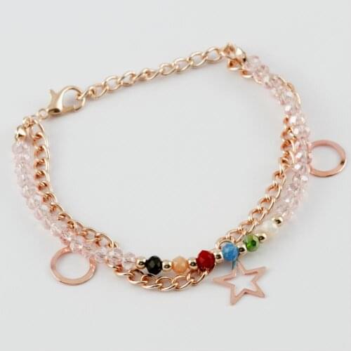 Crystal Chain Bracelet (Roz Color)