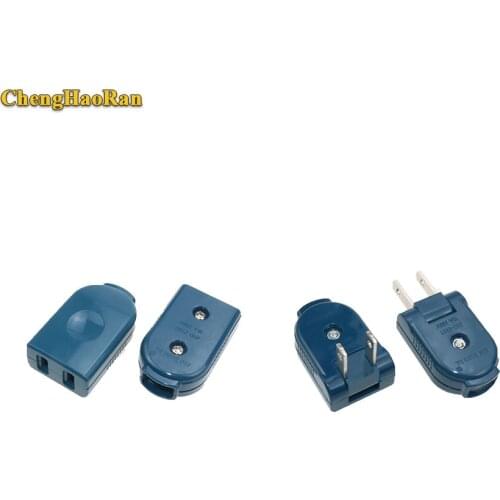ChengHaoRan US American 2 Pins AC Electric Power Adjustable Male Plug Female Socket Outlet Adaptor Wire Extension Cord Connector