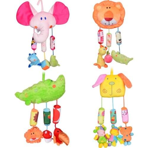 Baby Toys Jingle, Fish, Elephant Crocodile, Lion Dog, Four Kinds of Wind Chimes Toys