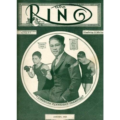 Filipino Boxer Pancho Villa RING MAGAZINE METAL TIN SIGN POSTER WALL PLAQUE