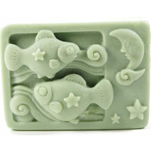 Pisces constellations Mould Craft Art Silicone 3D Soap Mold Craft Molds DIY Handmade Candle Molds S387