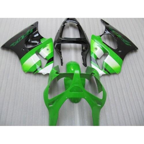 Injection Superb Quality Motorcycle parts for Kawasaki Ninja ZX6R fairing kit 2000 2001 2002 green black set zx6r 00 01 02 WA45