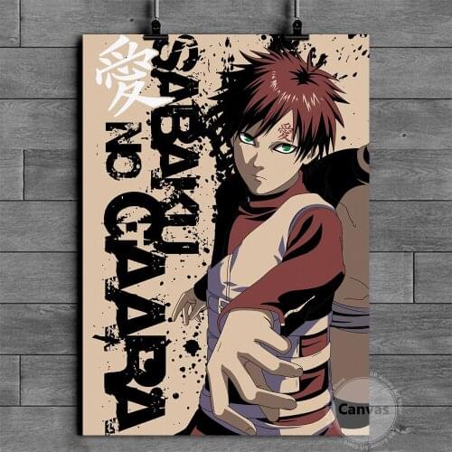 Canvas Anime Gaara Pictures Home Manga Decoration Paintings Poster HD Prints Wall Art Modular Living Room