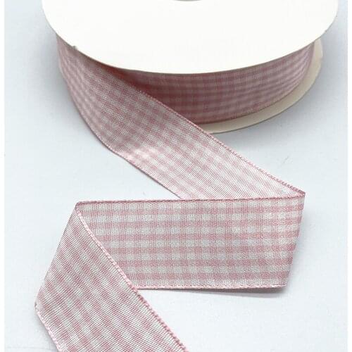 5Yards 10mm--25mm Plaid Cotton Ribbon Wedding Christmas Decoration DIY Sewing Fabric Handmade Bow Ribbon Flower Gift Packaging03