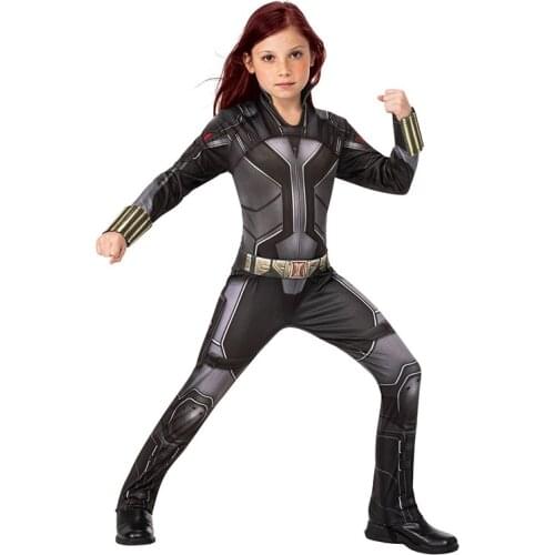 New Black Widow Children And Girls Play Costumes For Halloween Party Role Playing Costumes