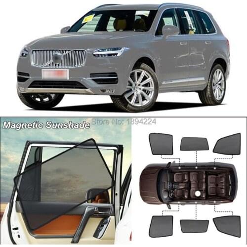 Car Side Windows Magnetic Sun Shade UV Protection Ray Blocking Mesh Visor For Volvo XC60 2017-2019