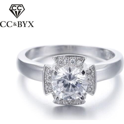 Fashion jewelry Gold square ring bague mariage wedding rings for women 2017 vintage jewellery anel Bijoux CC092