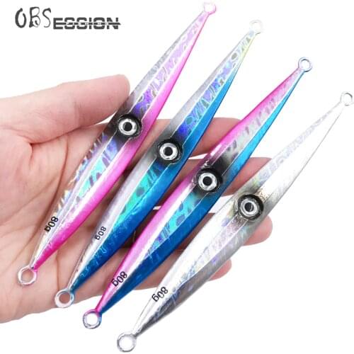 OBSESSION Sinking Fast Metal Jigs lure 40g 60g 80g 100g squid micro fishing lure lead fish Japan laser Artificial bait Tackle
