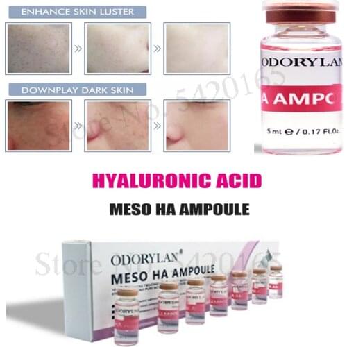 Cross-linked Hyaluronic Acid Ampoule Pure Micro Molecular Mesotherapy HA Collagen Hyaluronic Acid Skin Repair Whitening Serum