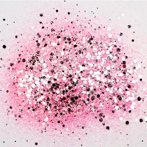 50g(1.76Oz)/Bag Nail Art Glitter Flakes Powder Mirror-Silver Effect Shining Paillette Holographic Pure-color Chunky Sequins Te10