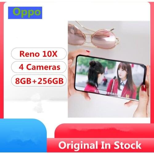 Newmodel Oppo Reno 10x zoom celular smartphone Snapdragon 855 6.6" AMOLED 48.0MP 10X Zoom Screen Fingerprint 8GB+256GB VOOC 3.0