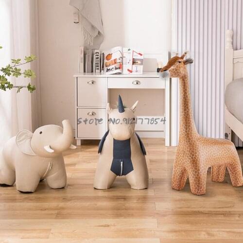 Net Celebrity Animal Decoration Stool Creative Elephant Chair Pet Shoe Stool Light Luxury Children Shoe Changing Stool