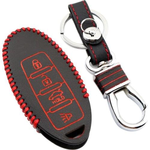 Smart 4 Buttons Key Case Bag Holder Fob Fit For Infiniti G FX Q50 Q60 Q70 QX80 Nissan Murano Sylphy Pathfinder Rogue X-Trail