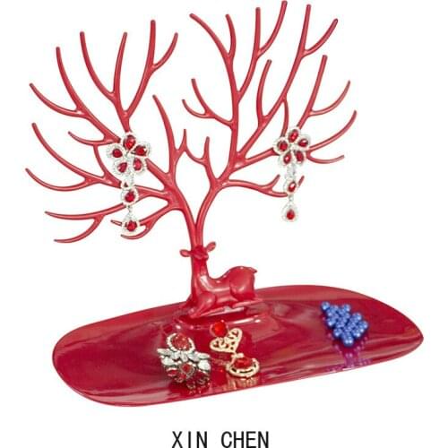 Red deer model necklace jewelry hanger display stand antler jewelry stand bracelet earring pendant jewelry storage rack