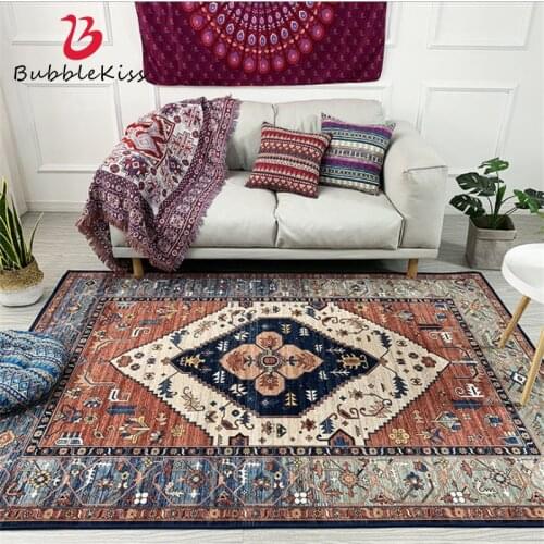 Vintage Classic Ethnic Style Carpet Carpets For Living Room Bedroom Rugs Non-slip And Anti-wrinkle Floor Mats Table Area Rugs