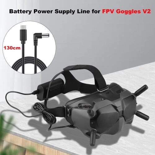 30CM 130CM Charging Line for DJI FPV Goggles V2 Glasses Battery Connection Line Power Drone Flying Goggles Cable Accessories
