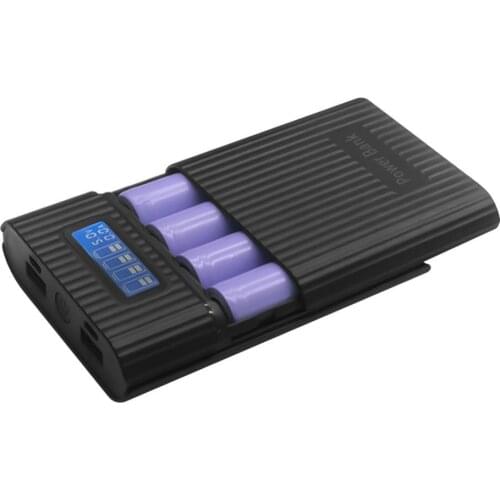 4 x 18650 DIY LCD Display Battery Bank Portable Battery Shell Box Case DIY KIT Digital Power Bank Battery Storage Cases