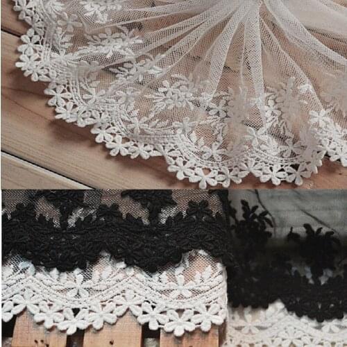 5Yards/lot 13CM Wide Fashion Wholesale Handmade Exquisite Flower Embroidery Lace Trim-ZQ\QX