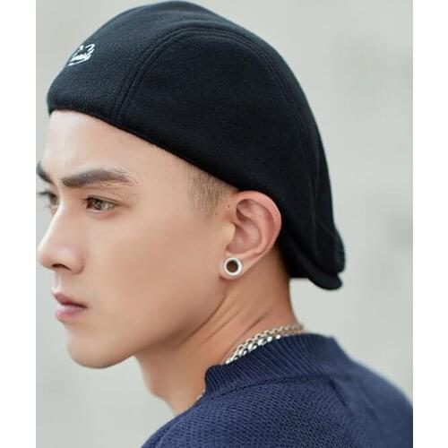 Large Size Winter Warm Beret Hats Men French Wool Beret Hat Thick Cashmere Newsboy Big Inspired Hat Unisex Anti-wear Gatsby Cap