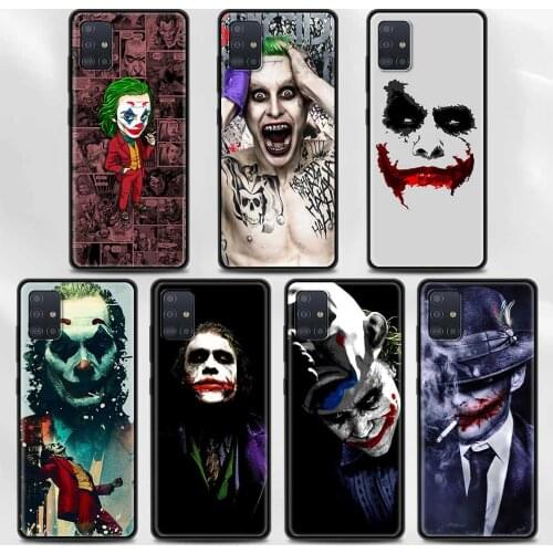 Case For Samsung A71 A52 A51 A91 A72 A41 A42 A31 A32 A21s A21 A12 A11 A02 A02s A01 Black TPU Shell Clown Joker