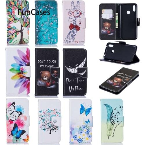 Little Bear PU Leather Phone Bag For estuche Huawei Y7 Prime 2019 sFor Huawei etui Y7 2019 Enjoy 9 Etui Pouch Cases Protector