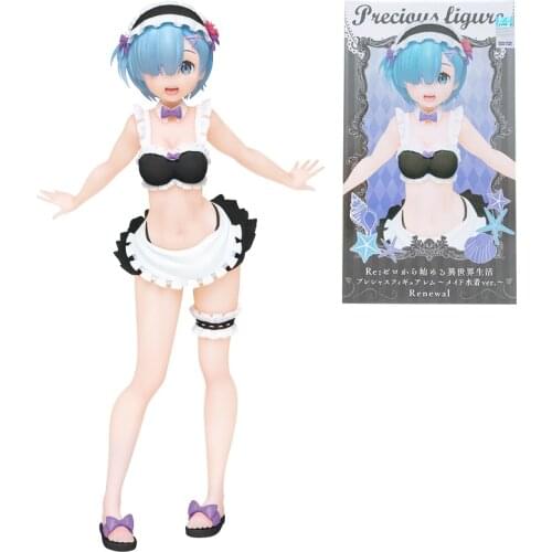Anime Figure Re:Life In A Different World From Zero Rem Maid Swimsuit Action Figure Model Doll Decoration Toy Birthday Gift