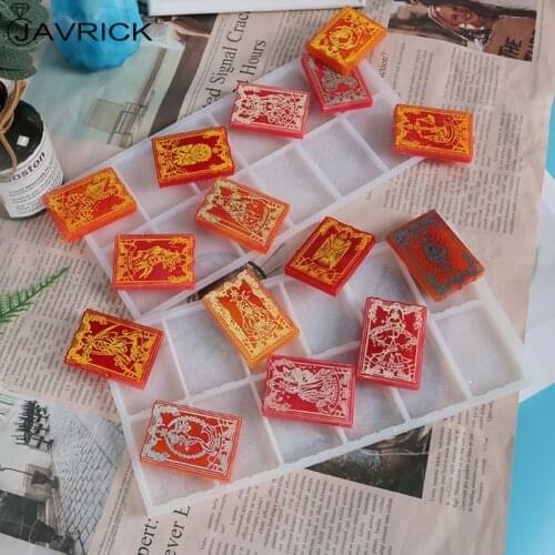 Tarots Card Resin Mold Silicone Mold for Resin Casting Epoxy Molds for DIY Personalized Tarots Card Games Resin Jewelry