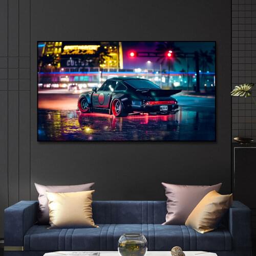 Fusion Art Racing Car Sport Car Poster Painting Canvas Print Nordic Home Decor Wall Art Picture For Living Room Frameless