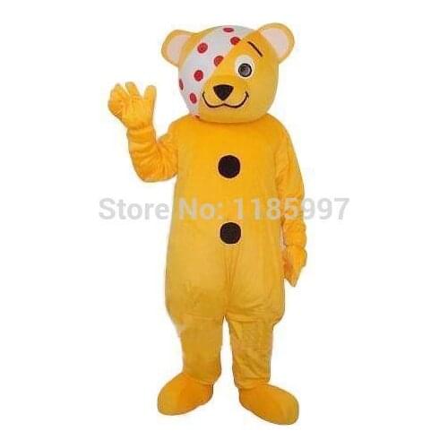 HOT SALE Top Selling yellow Ugly bear Halloween animal Mascot Costume Fancy Dress Animal mascot costume free shipping