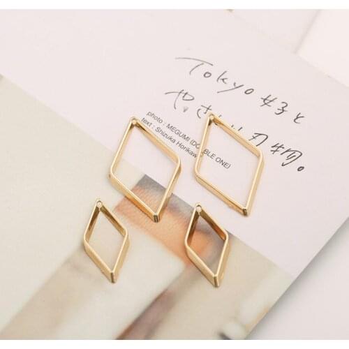 20pieces Personality Branch Oval Double Hanging Alloy Earrings Pendant Homemade Earrings Handmade Material