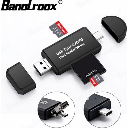 3 in 1 Card Reader Type-C/Micro USB/OTG SD Memory Card Adapter Micro SD Card Reader Adapter for Type C/Android/PC Deveices