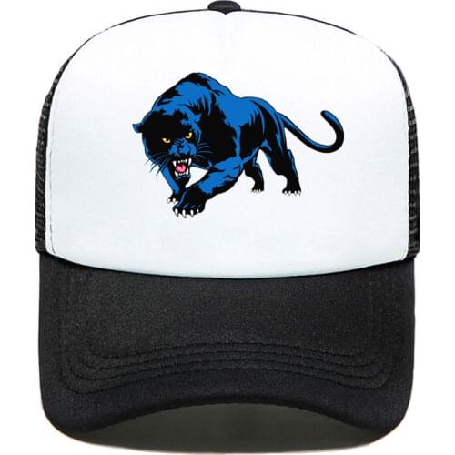 Men Women Parent-child Blue panther print Baseball Cap Funny Casual Hats Mesh Visor Outdoor Sun Hat Adjustable Caps