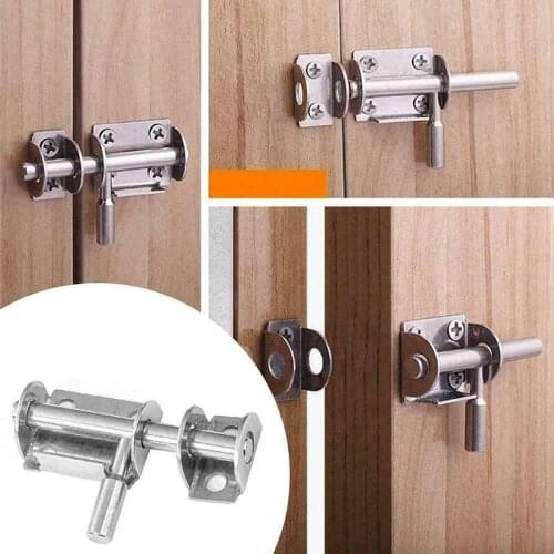 Hardware Door Lock Stainless Steel Barrel Bolt Latch Padlock Clasp Set Brushed For Locking Door Window Drawer Safety Hardware