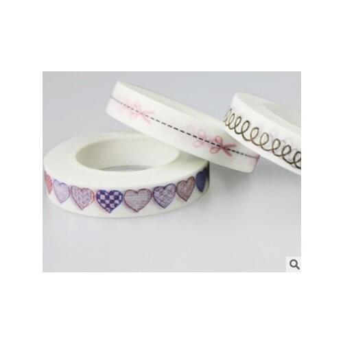 Cute Heart Washi Tapes scrapbooking Japan Stationery Masking Tape planner stickers bullet journal cinta adhesiva decorativa