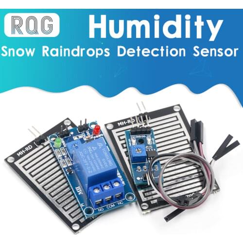 Rain water sensor module + DC 5V 12V Relay Control Module Rain Sensor Water Raindrops Detection Module for Arduino robot kit