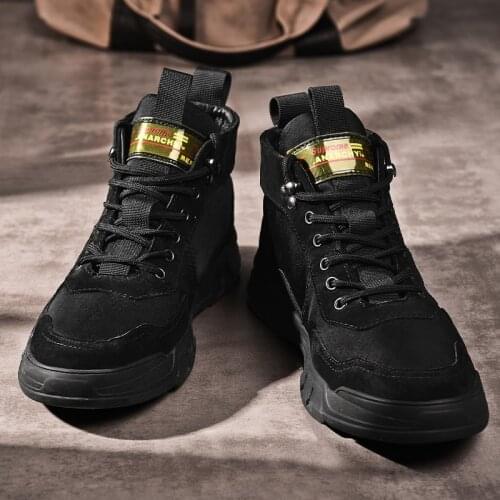 2019 new winter men boots mens ankle boots men Waterproof Martin boots thick sole boots oxford boots Plus velvet to keep warm