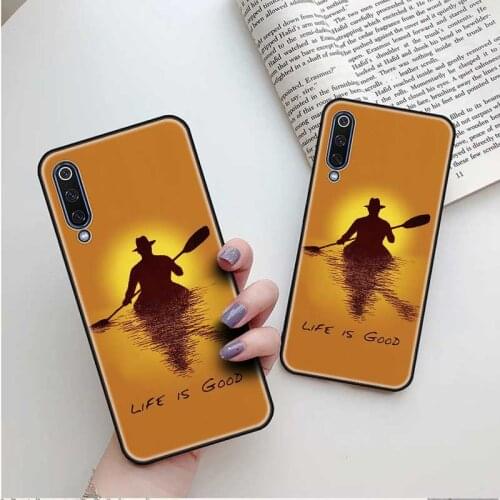 Soft Black TPU Cover Life is good Phone Case For Redmi Note 6 7 8 9 9pro 8A 8T 9T 8Pro 9promax Case Cute Cartoon Printing Fundas